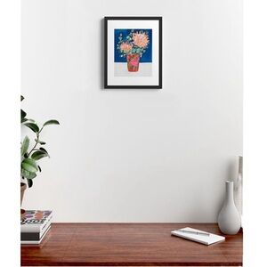 Deny Designs Protea in Enamel Flamingo Tumbler Framed Art Print